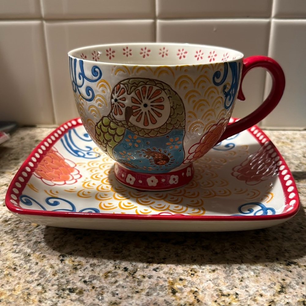 Dutch Wax Mug and plate set